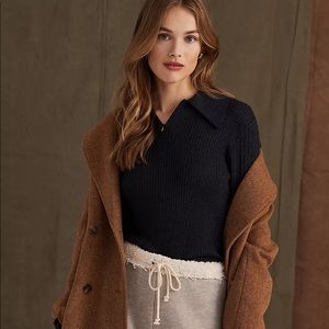 Scotch & Soda Polo Quarter Zip Pullover